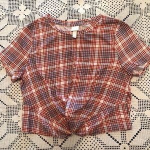 🌞Plaid H&M Top